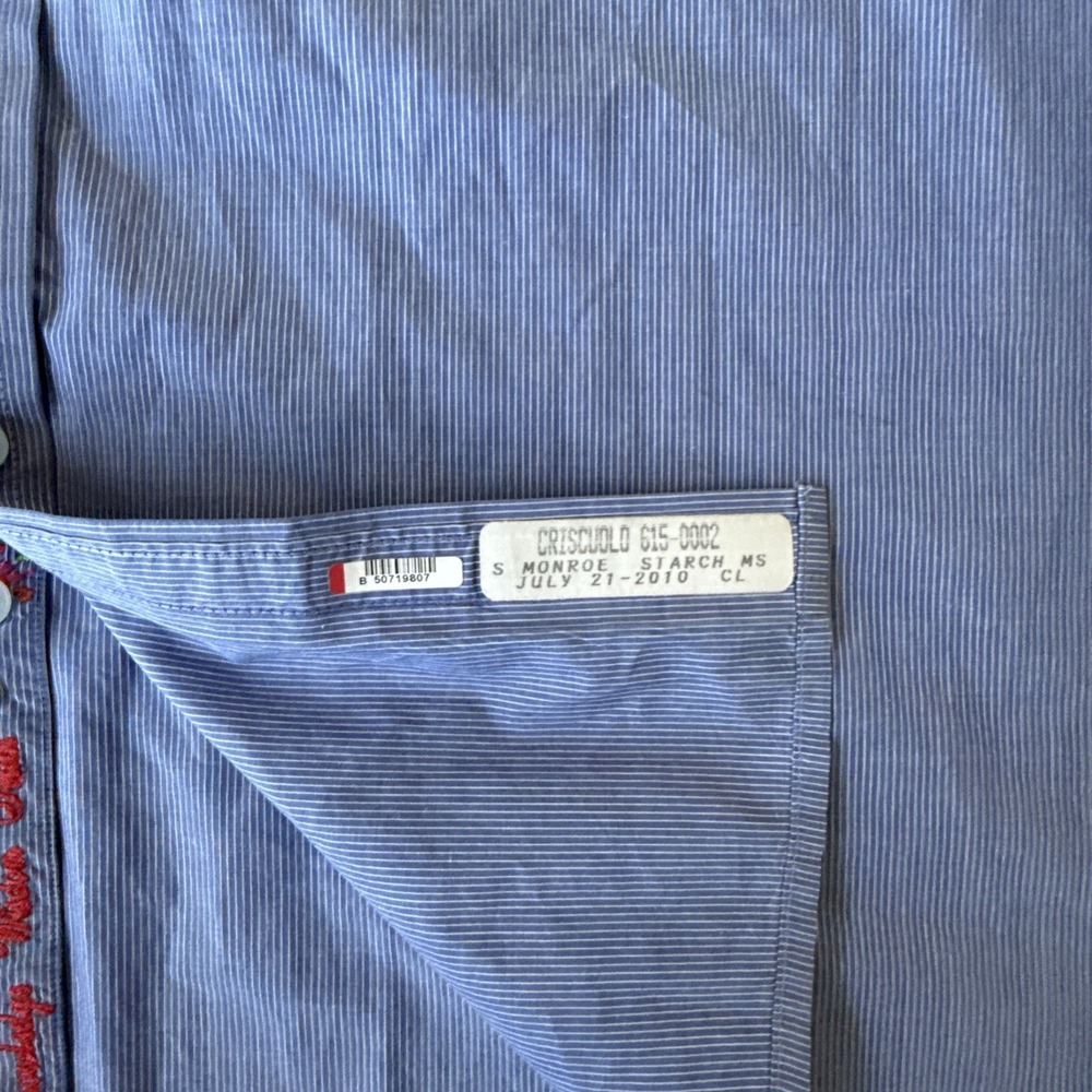 Robert Graham Shirt Men 3XLarge Blue Striped Paisley Cuffs Button Up - Picture 2 of 9